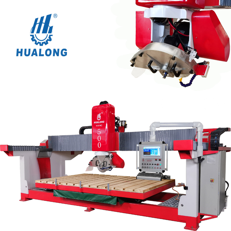 HUALONG HSNC-500 cnc granit marbre Machine de découpe automatique de pierre avec interpolation 3 axes pour les comptoirs