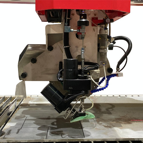 Machine de découpe de pierre SawJet CNC à 5 axes à haute efficacité HUALONG avec scie à pont et jet d'eau HKNC-650J 