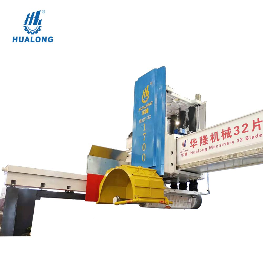 HUALONG Stone Machinery Heavy Duty Multi Blade Stone Bridge Saw Block Machine de découpe pour granit marbre HLQY-32-1700