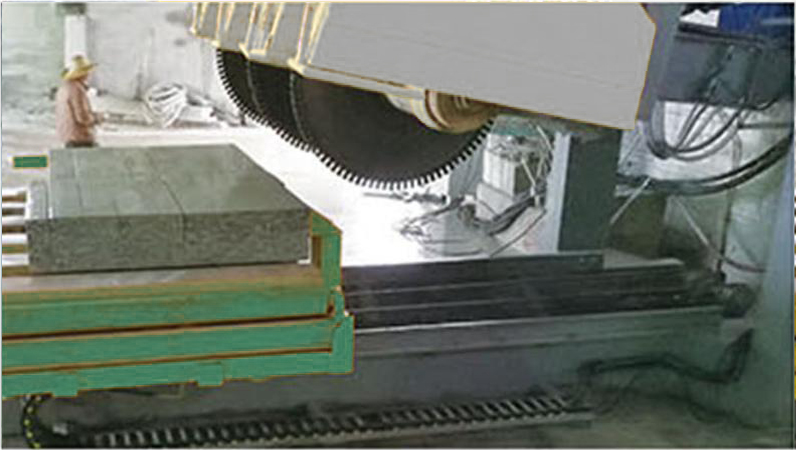 Hualong Stone Machinery Découpeuse de pierre de bordure à 3 disques pour Ganite Kerbstone HLSQ3-2600