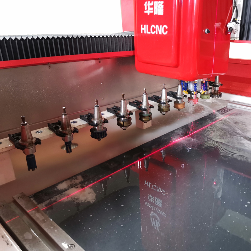 Machine de polissage automatique HLCNC-1308/3319 de bord de pierre de 3 axes de rendement élevé
